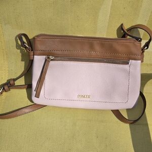 Rosetti Pink and Tan Crossbody Bag